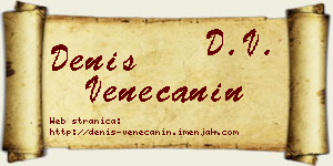 Denis Venečanin vizit kartica